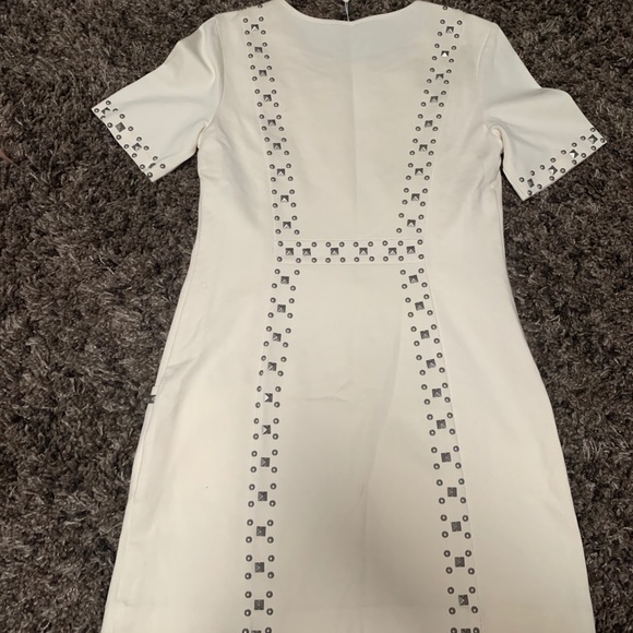 NWT Trina Turk Naomi Ponte Ivory Cream Dress Sz 6 - Picture 4 of 7